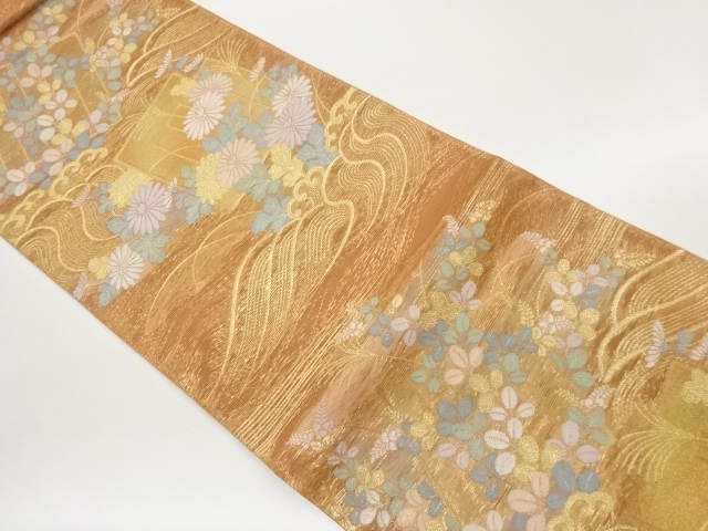JAPANESE KIMONO / KIMONO FOR SUMMER GENJI-KA / CHRYSANTHEMUM / HAGI / 